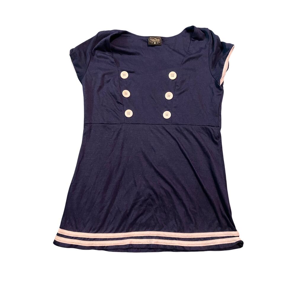 Navy Blue Rock Steady Sailor top